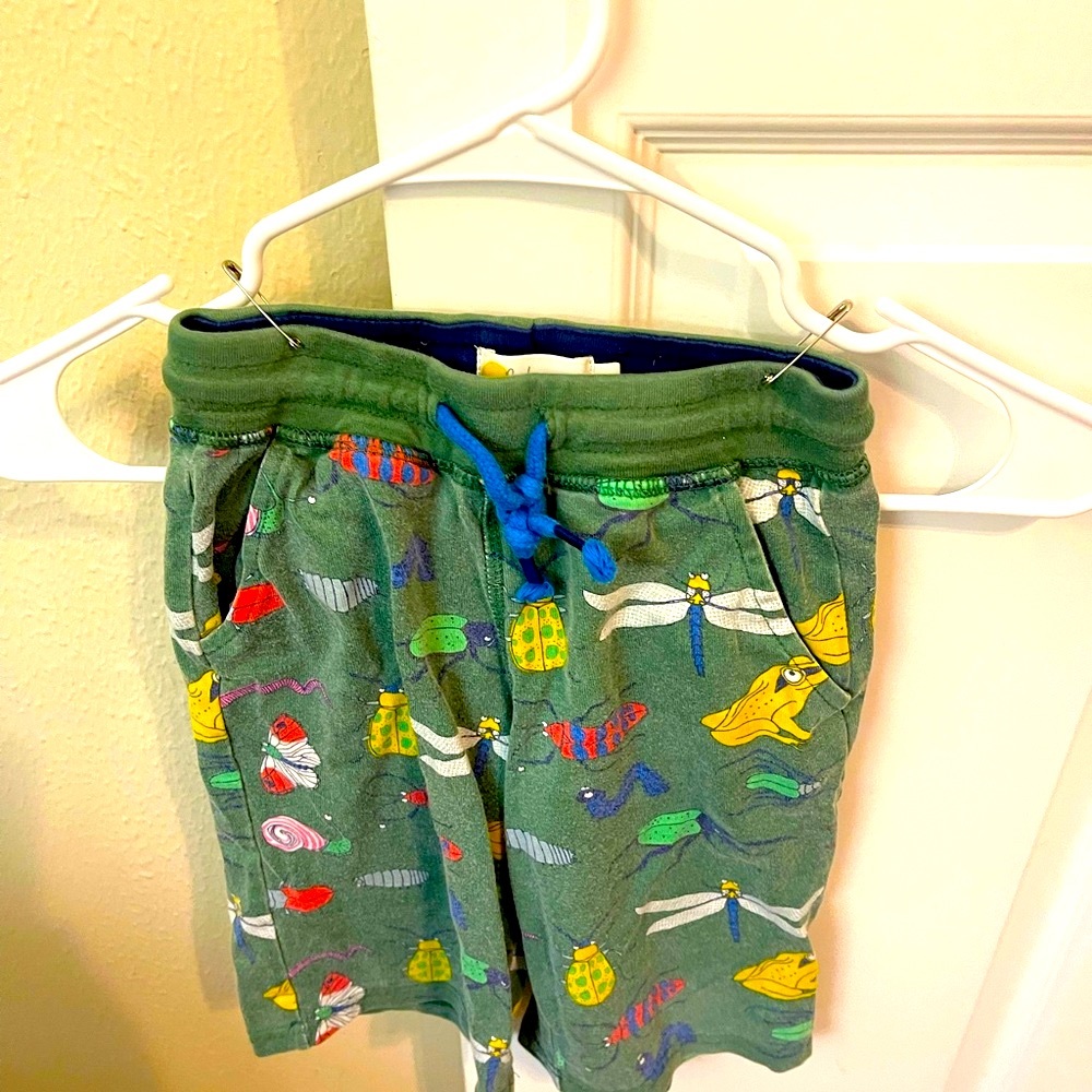 Mini Boden Boys 6 Jersey Shorts, insects